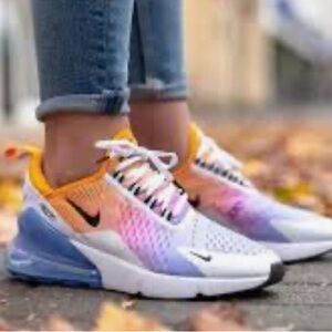 Nike Air Max 270 Vibrant Gradient AH8050-702 Running Sneaker Women’s 8.5 EUC